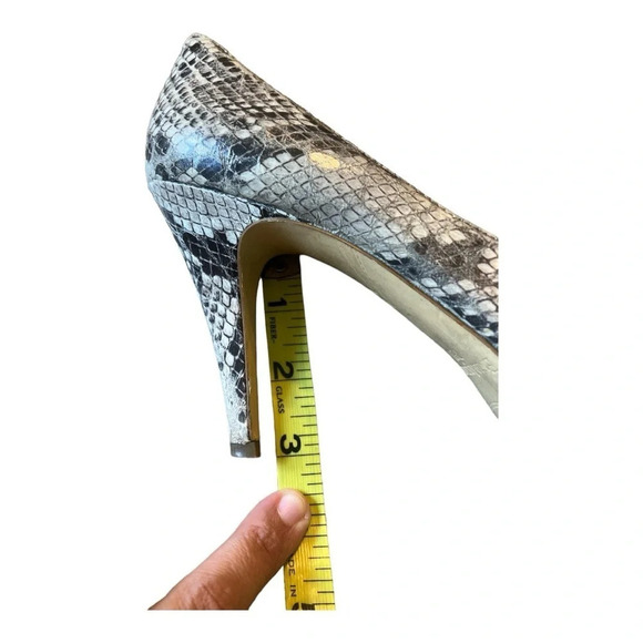 ENZO ANGIOLINI Platform Snakeskin Print Heels Size 7.5 Great Used Condit… - Picture 9 of 12